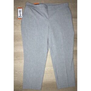 Hilary Radley Women's Pull On Pant Gray XXL Mid Rise Stretch Slim Leg 26" inseam